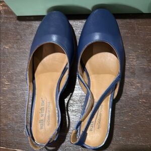 Navy Blue Slingback Shoes Coldwater Creek